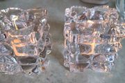 Set Of 2 Crystal Nightlight Or Candle Holder No Stamp.