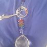 Hanging Large Crystal ball  tree of life chakra sun  catcher reflects all over room when caught with sun Image 3