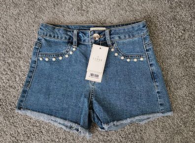 Girls Lipsy London blue denim shorts