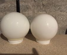 Globe Shaped Light Shade Opal White