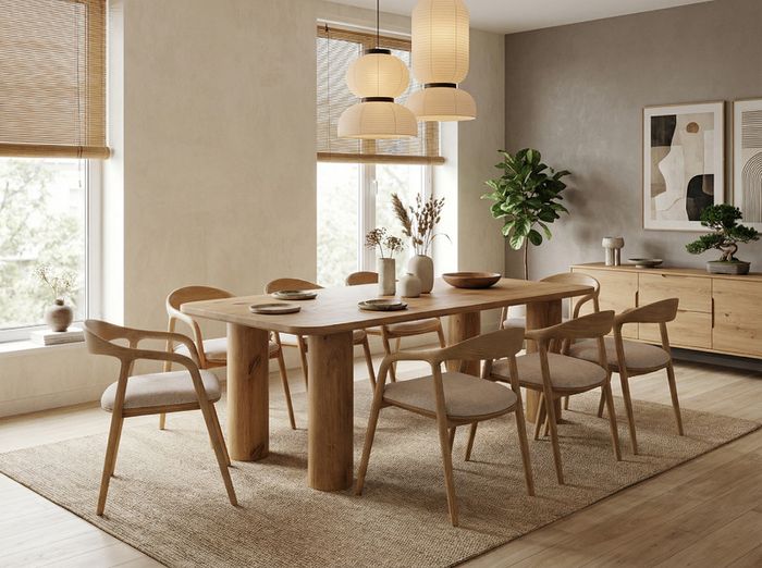 Mokki Ash Dining Chair  Beige Japandi Comfort