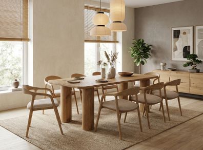 Mokki Ash Dining Chair  Beige Japandi Comfort