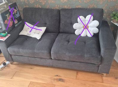 Dark grey couch