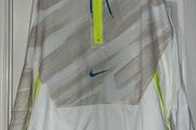 White, Blue and Yellow Nike Dri-fit Windbreaker size extra larger