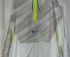 White, Blue and Yellow Nike Dri-fit Windbreaker size extra larger