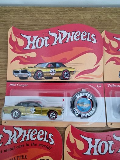 Hot Wheels 50th Anniversary set of 5, new.