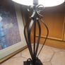 Wrought Iron Table Lamp with Shade Image 3