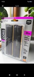 Brand New Pc Ram Crucial Pro 32gb 2x16gb Ddr5 6400mhz Xmp Expo