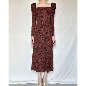 & Other Stories burgundy dress.