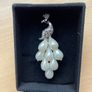 Peacock Faux Pearl Brooch Image 4