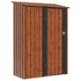 Garden Sheds Brown 140.5 x 74 x 200 cm Metal Image 3