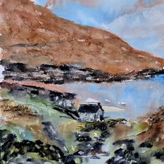 keem bay achill watercolour