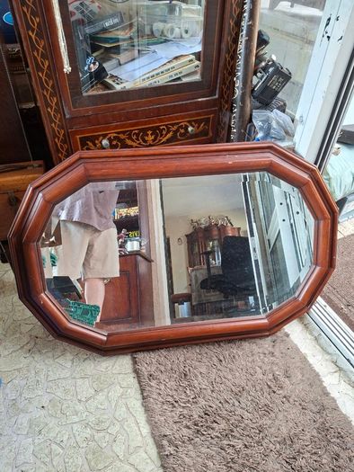 Vintage Art Deco era Large Beveled Mirror