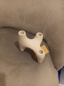 Cream ceramic 3 candle holder