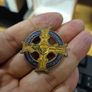 Vintage Ireland. EUCHARISTIC CONGRESS, DUBLIN, 1932, pilgrim's gilt bronze and enamel lapel badge Image 4