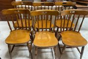 6 x Lovely Wooden Kitchen Dining Chairs - Can Deliver