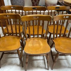 6 x Lovely Wooden Kitchen Dining Chairs - Can Deliver