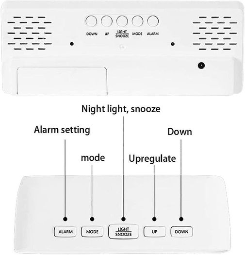 Mirror Alarm Clock, Digital Alarm Clock 3" LED Display with Light Sensing Dimming Mode, Snooze, Adjustable Brightness, Bedside Clock for Bedroom Living Room Home Decor (FREE SHIPPING)