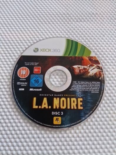 L A. NOIRE Disc 3 only  Xbox360 Games Original