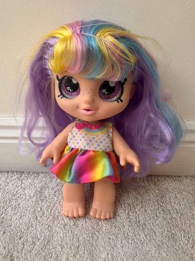 Kindi Kids Snack Time Friends Rainbow Kate Doll approx. 25 cm. Used Please see photos