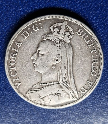 1889 Queen Victoria Silver Crown coin