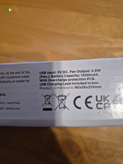 Rechargeable Handheld Fan - usb c