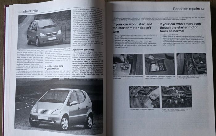 Mercedes Benz A140 A160 A170 A190 A210 Petrol Diesel '98-'04 Repair Manual