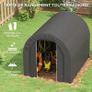 Garden Storage Tent Outdoor Storage Shelter Bike Garage with PE Cover & Metal Frame 2.4 x 1.8 x 1.9 m Dark Gray Image 2