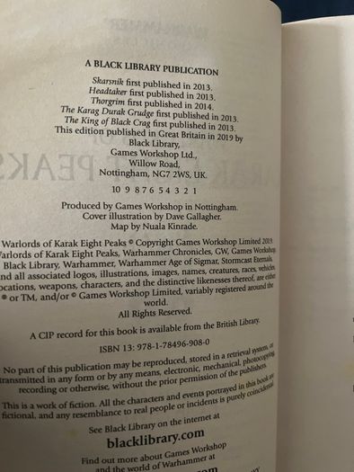 RARE Warhammer Chronicles Warlords of  Karak Eight Peaks