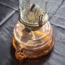 Beautiful Old Glass Thumb Oil Lamp It features a Tall Slender Glass Chimney designed to protect the flame and improve combustion Postage Available Image 7