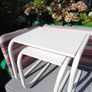 Vintage white metal nesting tables - pair Image 5