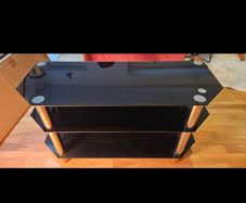 Glass tv table