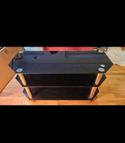 Glass tv table