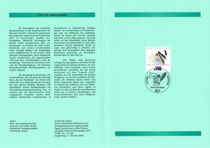 1999 Bundes Republic Deutschland (Germany) Federal Annual Stamp EFT Collection with 51 images of contents