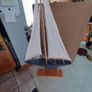 Large Wooden Sailboat 52 cm. tall. Image 8