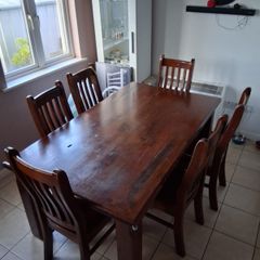Rustic Solid Wood 6-Piece Dining Suite
