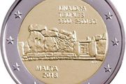 Malta 2 Euro Commemorative Coin 2018 - Mnajdra Temples. Uncirculated.