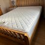 Solid Oak Sleigh King Size Bed Image 2