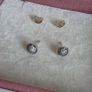 Pandora dazzling  earrings clear cubic zirconia very good condition Image 6