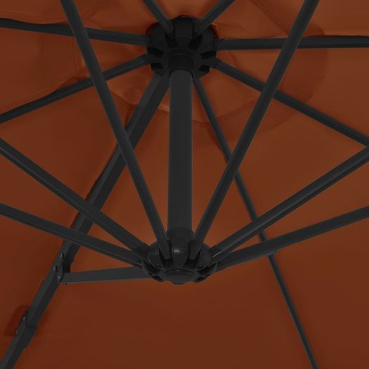 Cantilever Umbrella with Steel Pole Terracotta 300 cm