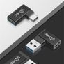 USB3.0 to Type-C adapter 90 degree elbow USB C OTG Connector compatible transmission and charging for keyboard, mouse, laptop Image 5