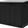 Store it Out Nova Outdoor Garden Storage Shed, 32 x 71.5 x 113.5 cm, Dark Grey with Light Grey Lid Image 4