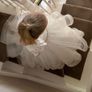 RRP 510 Communion dress ivory designer Teter Warm Image 9