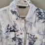 Denim floral design jacket UK size 14 in good condition see last three photos for exact measurements FREE STANDARD POSTAGE INCLUDED Image 3
