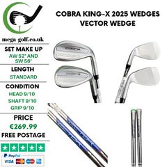 Cobra King-X 2025 Wedges Aw 52 & Sw 56 / Vector Wedge