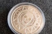 USA Skull 1 Ounce 999 Silver Coin 2009