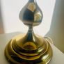 Vintage Brass Table Lamp with Buttery Yellow Empire Shade 56cm Image 2