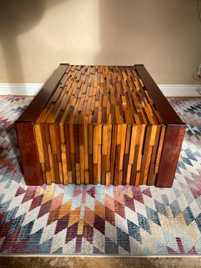 Vintage 70s Percival Lafer Coffee Table, Brazil, Exotic Wood