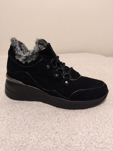 black suede boots, new