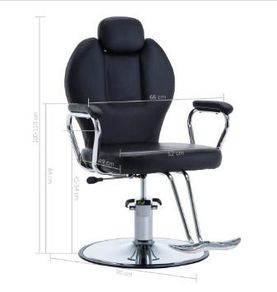 Executive And Adjustable faux leather upholstery barber Chair Hairdressing Equipment Operating Chair Black